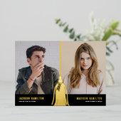 Tassel Joint Foto Graduation Party 2025 Folieneinladung (Stehend vorne)