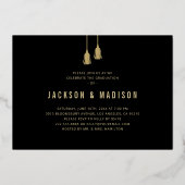 Tassel Joint Foto Graduation Party 2025 Folieneinladung (Rückseite)