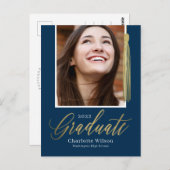 Tassel Pride Abschluss Ankündigung Postkarte (Vorne/Hinten)