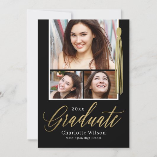 Tassel Pride Abschluss Einladung (Vorderseite)