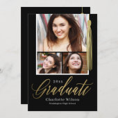 Tassel Pride Abschluss Einladung (Vorne/Hinten)