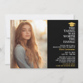 Tassel war das Hassle - Foto - Grad Party wert Einladung (Vorderseite)