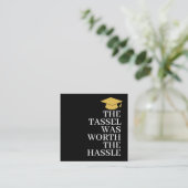 Tassel war den Hassle - Grad - Gabe QR Code wert Begleitkarte (Stehend Vorderseite)