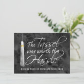 Tassel war den Hassle-Uni-Abschluss wert Einladung (Stehend Vorderseite)