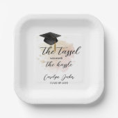 Tassel war der Hassle-Abschluss wert Pappteller (Vorderseite)