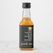 Tassel war der Hassle wert - Moderner Abschluss Alkoholflaschenetikett (Vorderseite)