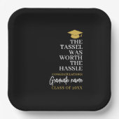 Tassel war der Hassle wert - Moderner Abschluss Pappteller (Vorderseite)