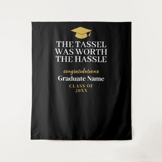 Tassel war der Hassle wert - Moderner Abschluss Wandteppich (Vorderseite)