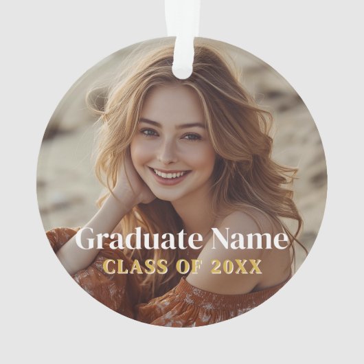 Tassel war Hassle wert - Modernes Abschluss Foto Ornament (Rückseite)