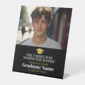 Tassel war Hassle wert - Modernes Abschluss Foto Sockelschild (Vorderseite)