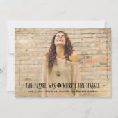 Tassel wert Hassle in Black Grad Ankündigung (Vorderseite)