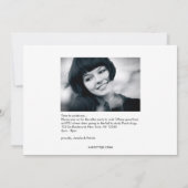 Tassel wert Hassle in Black Grad Ankündigung (Rückseite)