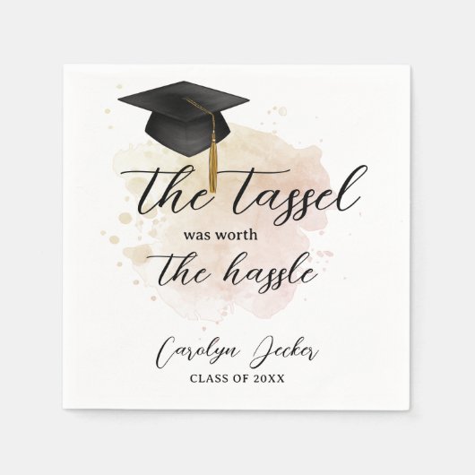 Tassel Worth Hassle Abschluss Serviette (Vorderseite)