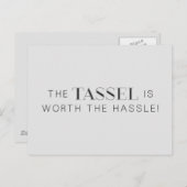 TASSEL WORTH HASSLE GRAD ABSCHLUSS EXPRESSIONS CO ANKÜNDIGUNGSPOSTKARTE (Vorne/Hinten)
