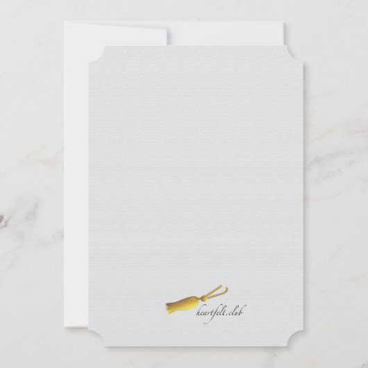 Tassel Worth the Hassle Abschluss Einladung (Rückseite)