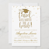 Tassel Worth the Hassle Abschluss Einladung (Vorderseite)
