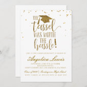 Tassel Worth the Hassle Abschluss Einladung (Vorne/Hinten)