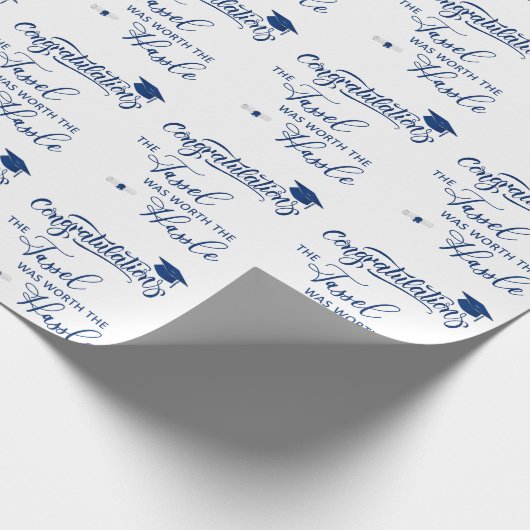 Tassel Worth the Hassle Abschluss Wrapping Paper Geschenkpapier (Ecke)