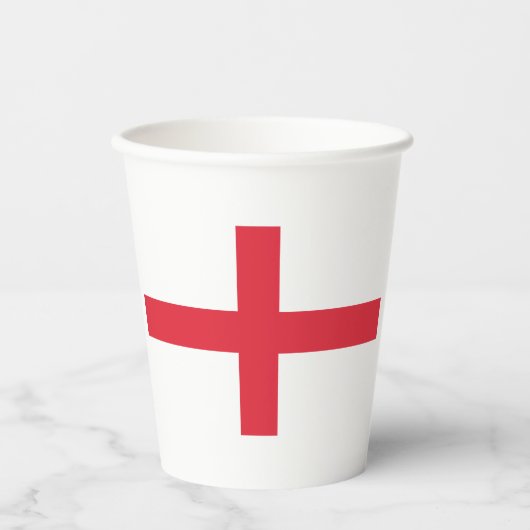 Tassen auf englischer Flagge Pappbecher (Vorderseite)