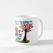 Tassen-Blumen-Illustration Sommer-Design Kaffeetasse (VorderseiteRechts)
