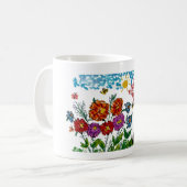 Tassen-Blumen-Illustration Sommer-Design Kaffeetasse (Vorderseite Links)