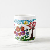 Tassen-Blumen-Illustration Sommer-Design Kaffeetasse (Mittel)