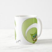 Tassen-Cheshire-Katze, genießen Kaffeetasse (VorderseiteRechts)