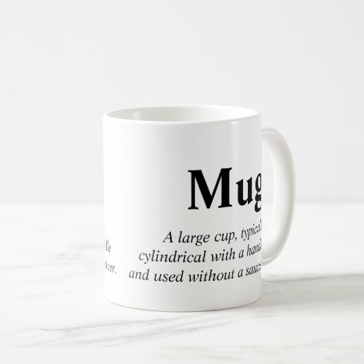 Tassen-Definitions-Tasse Kaffeetasse (VorderseiteRechts)