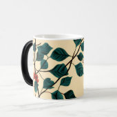Tassen-Design mit altem botanischen Blattmuster Verwandlungstasse (Vorderseite Links)