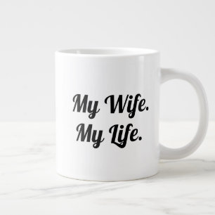 Tassen-Design mit Typografie – Meine Frau mein Leb Jumbo-Tasse