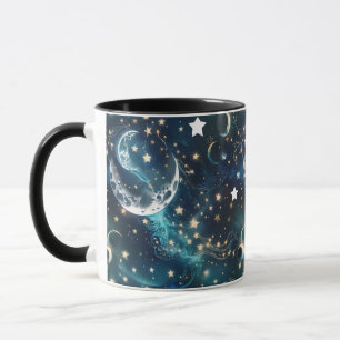 Tassen – Eisblaue himmlische Mondphase Luxus-Kaffe