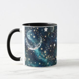 Tassen – Eisblaue himmlische Mondphase Luxus-Kaffe