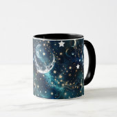 Tassen – Eisblaue himmlische Mondphase Luxus-Kaffe (VorderseiteRechts)