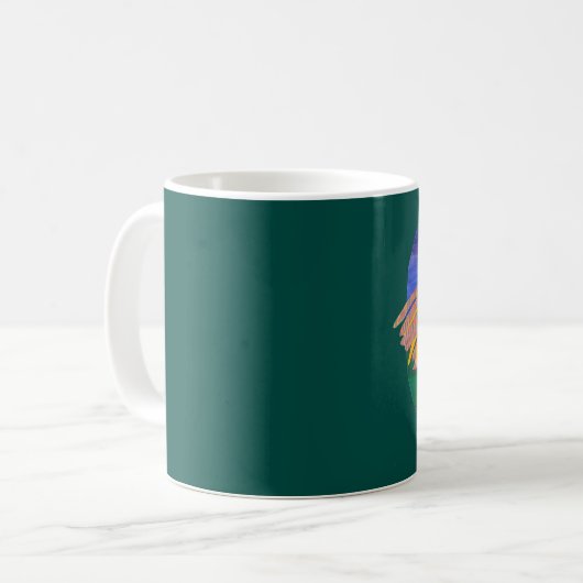 Tassen-Hahn-Bauernhof des Huhn-11oz Kaffeetasse (Vorderseite Links)
