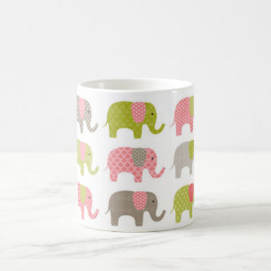 Tassen, Kaffee-Tassen, Büro-Tassen-bunte Elefanten Kaffeetasse