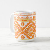 Tassen-klassischer orange ukrainischer kaffeetasse (Vorderseite Links)