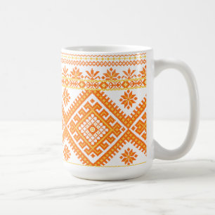 Tassen-klassischer orange ukrainischer kaffeetasse