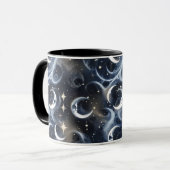 Tassen – Metallisch Silber Celestial Mondphase Lux (Vorderseite Links)
