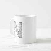 Tassen mit Anfangsbuchstabe N – Minimalistischer m (Vorderseite Links)