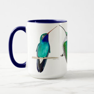 Tassen mit blauen Kolibris