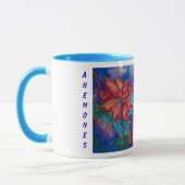Tassen, mit Blumen, Anemonen, paainting Tasse (Links)