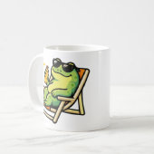 Tassen mit einem Frosch am Strand (Vorderseite Links)