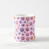 Tassen mit rosa Monogramm-Virus-Bakterien-Muster (Mittel)