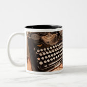 Tassen mit Vintage-Schreibmaschinentasten (Links)
