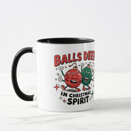 Tassen mit Weihnachtsgeist 'Balls Deep' (Links)