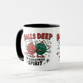 Tassen mit Weihnachtsgeist 'Balls Deep' (Vorderseite Links)