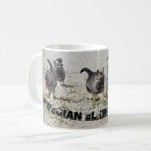 Tassen-Norweger Elkhound Familie Kaffeetasse (Vorderseite Links)