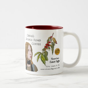Tassen-Olivia Uni-Kapitals-Kaffee Zweifarbige Tasse