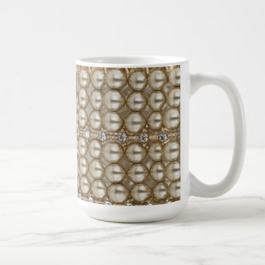 Tassen-Perlen und Diamanten Kaffeetasse (Rechts)
