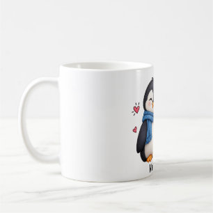 Tassen-Pinguin-Paar mit individuellem Namen Kaffeetasse